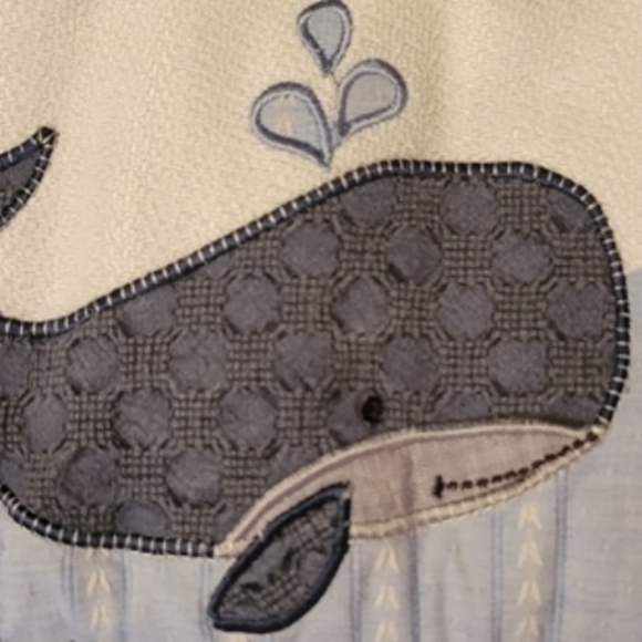 Levtex Boho Bay Blue & White Ocean - Sea Life - Whale Baby Crib Rail Guard - Picture 11 of 17